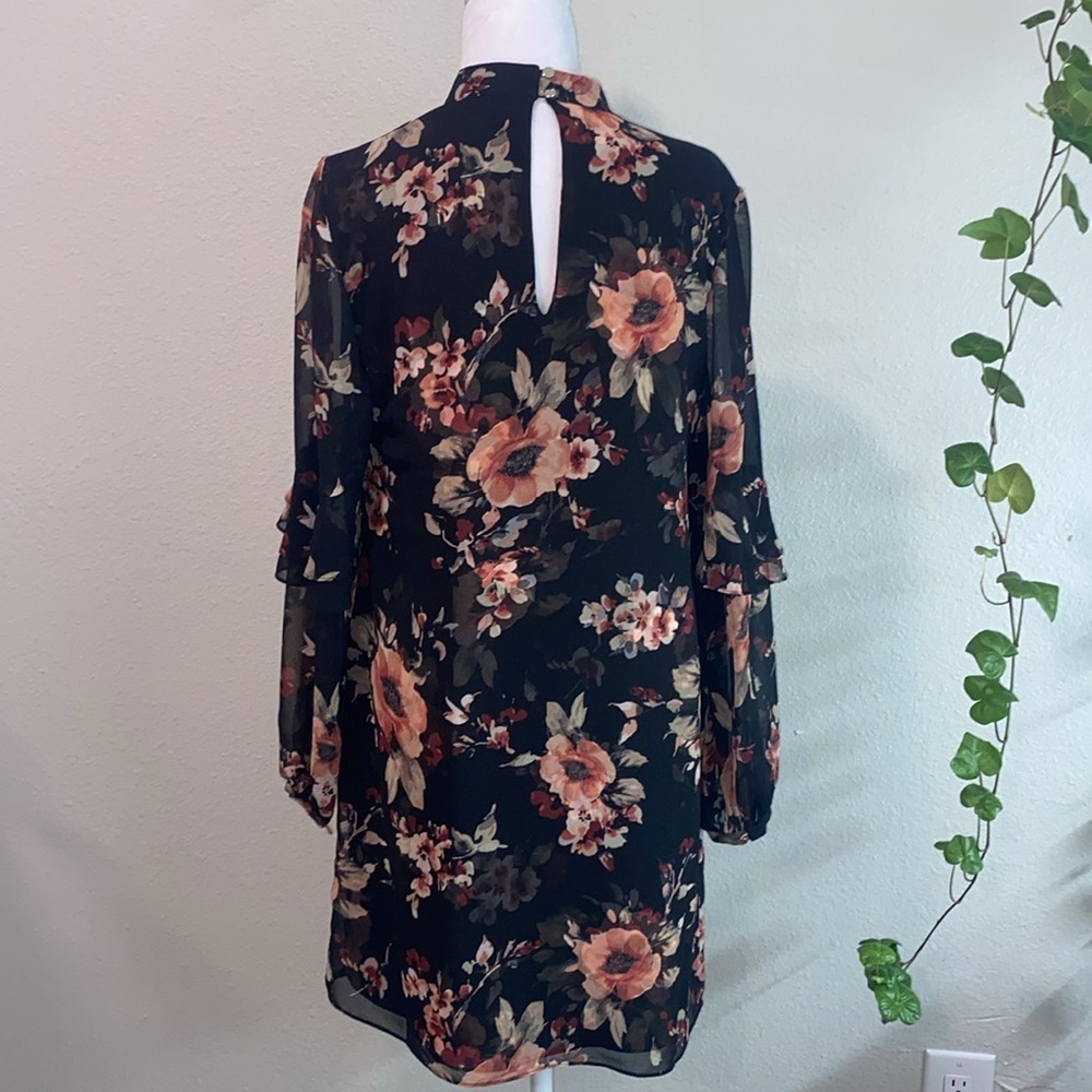 White House Black Market Orange Sheath Dress with Bell Sleeves, Women's Sz Small - Picture 6 of 11